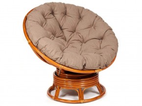 Кресло-качалка Papasan w 23/01 B с подушкой Cognac, экошерсть Коричневый в Еманжелинске - emanzhelinsk.magazin-mebel74.ru | фото