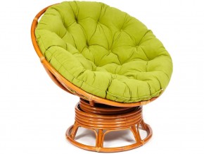 Кресло-качалка Papasan w 23/01 B с подушкой Cognac, флок Олива в Еманжелинске - emanzhelinsk.magazin-mebel74.ru | фото