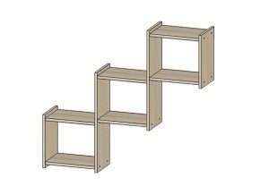 Полка Квадро ясень шимо светлый в Еманжелинске - emanzhelinsk.magazin-mebel74.ru | фото