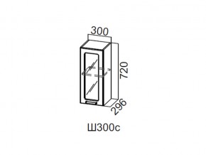 Ш300с/720 Шкаф навесной 300/720 (со стеклом) в Еманжелинске - emanzhelinsk.magazin-mebel74.ru | фото