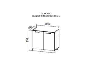 Шкаф нижний ДСМ800 под мойку в Еманжелинске - emanzhelinsk.magazin-mebel74.ru | фото